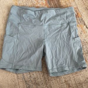 Lululemon Baby Blue Biker Shorts